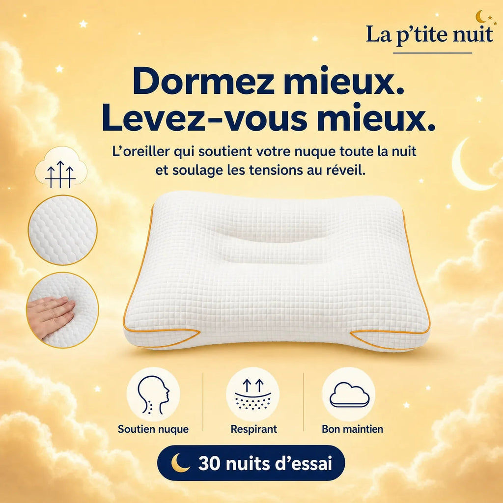Ergonomisches Erwachsenenkissen von La P’tite Nuit, Nackenstütze die ganze Nacht